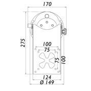 Support plafond pivotant
