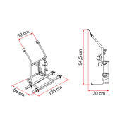 Porte-vélos coulissant Carry Bike pour mini-van : VW T3/T25