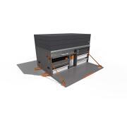 Malle arrière amovible avec couchage BeBox : Modèle 001 uni gris sans tiroir réfrigérant