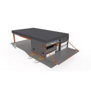 Malle arrière amovible avec couchage BeBox : Modèle 001 uni gris sans tiroir réfrigérant