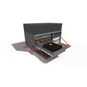 Malle arrière amovible avec couchage BeBox : Modèle 001 uni gris sans tiroir réfrigérant