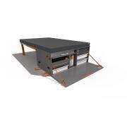 Malle arrière amovible avec couchage BeBox : Modèle 001 uni gris sans tiroir réfrigérant