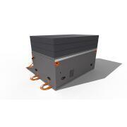 Malle arrière amovible avec couchage BeBox : Modèle 001 uni gris sans tiroir réfrigérant