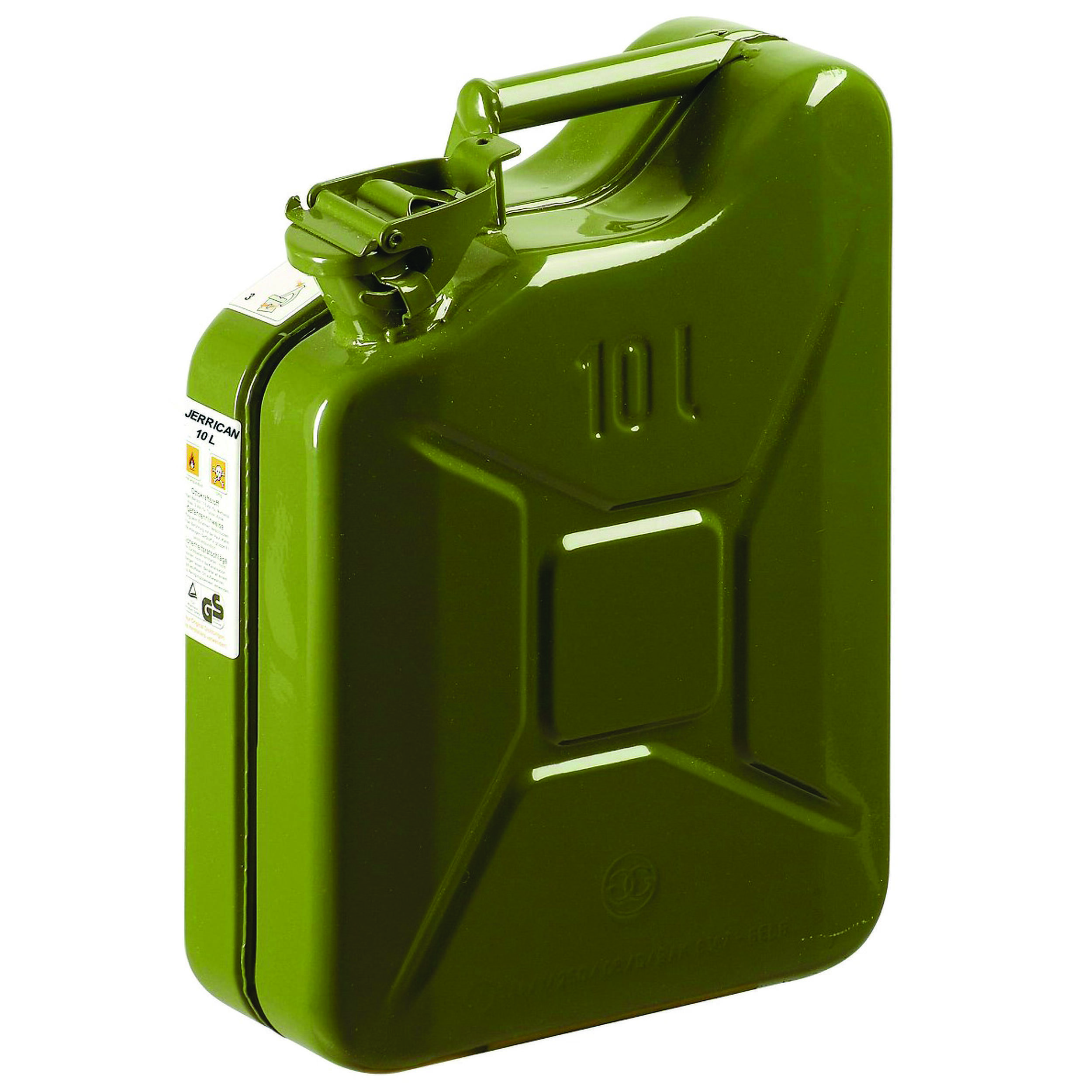 Jerrican métal à carburant : 10 litres