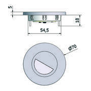 Veilleuse encastrable fixe à Leds