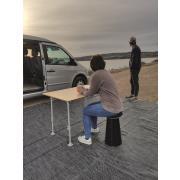 Tabouret télescopique gris