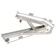 Vérin de stabilisation pour caravane et camping-car : renforcé à gauche