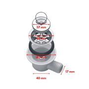 Bonde à siphon sortie coudée : Pour tuyau 20 mm