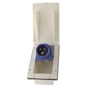 Socle mâle encastrable à fiche orientable : Socle Encastrable CEE17 Blanc