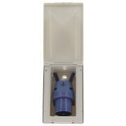 Socle mâle encastrable à fiche orientable : Socle Encastrable CEE17 Blanc