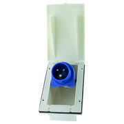 Socle mâle encastrable à fiche orientable : Socle Encastrable CEE17 Blanc