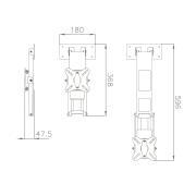 Support pour écran LCD : Modèle mural articulé XL