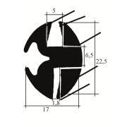 Profil caoutchouc à clé