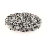 Rideaux de porte chenille : Tricolore Noir / Blanc / Gris 56 x 185 cm