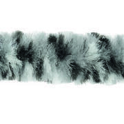 Rideaux de porte chenille : Tricolore Noir / Blanc / Gris 56 x 185 cm