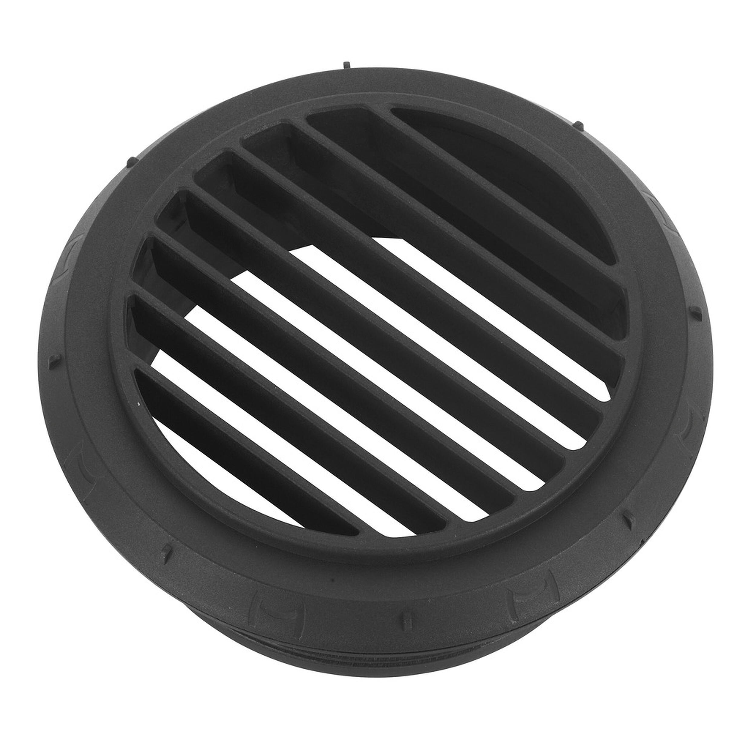 Bouche de sortie d'air Chauffage : Bouche droite noire D90