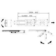 Support pour écran LCD : Support TV à extraction latérale XL