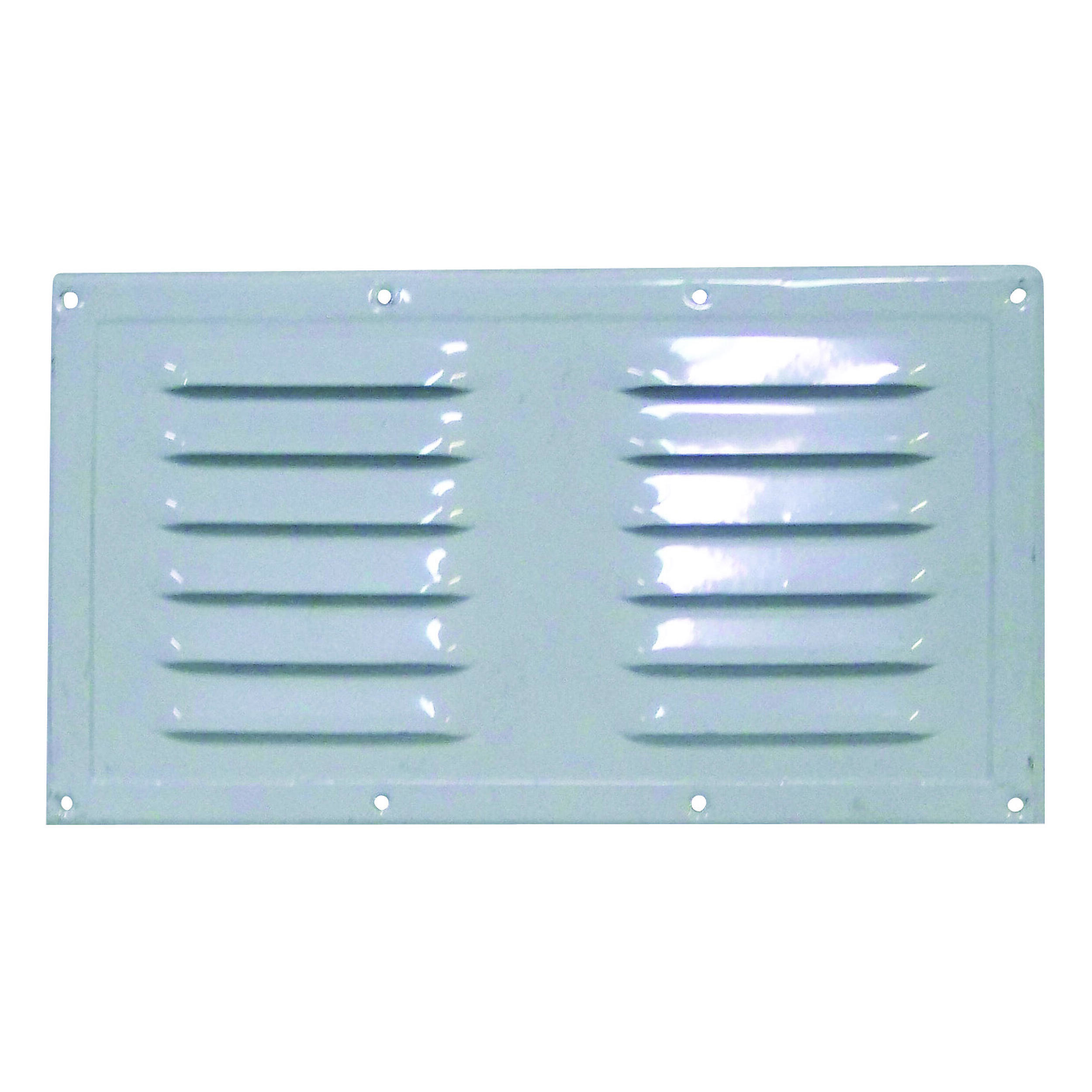 Grille d'aération en aluminium laqué blanc : 230 x 130 mm