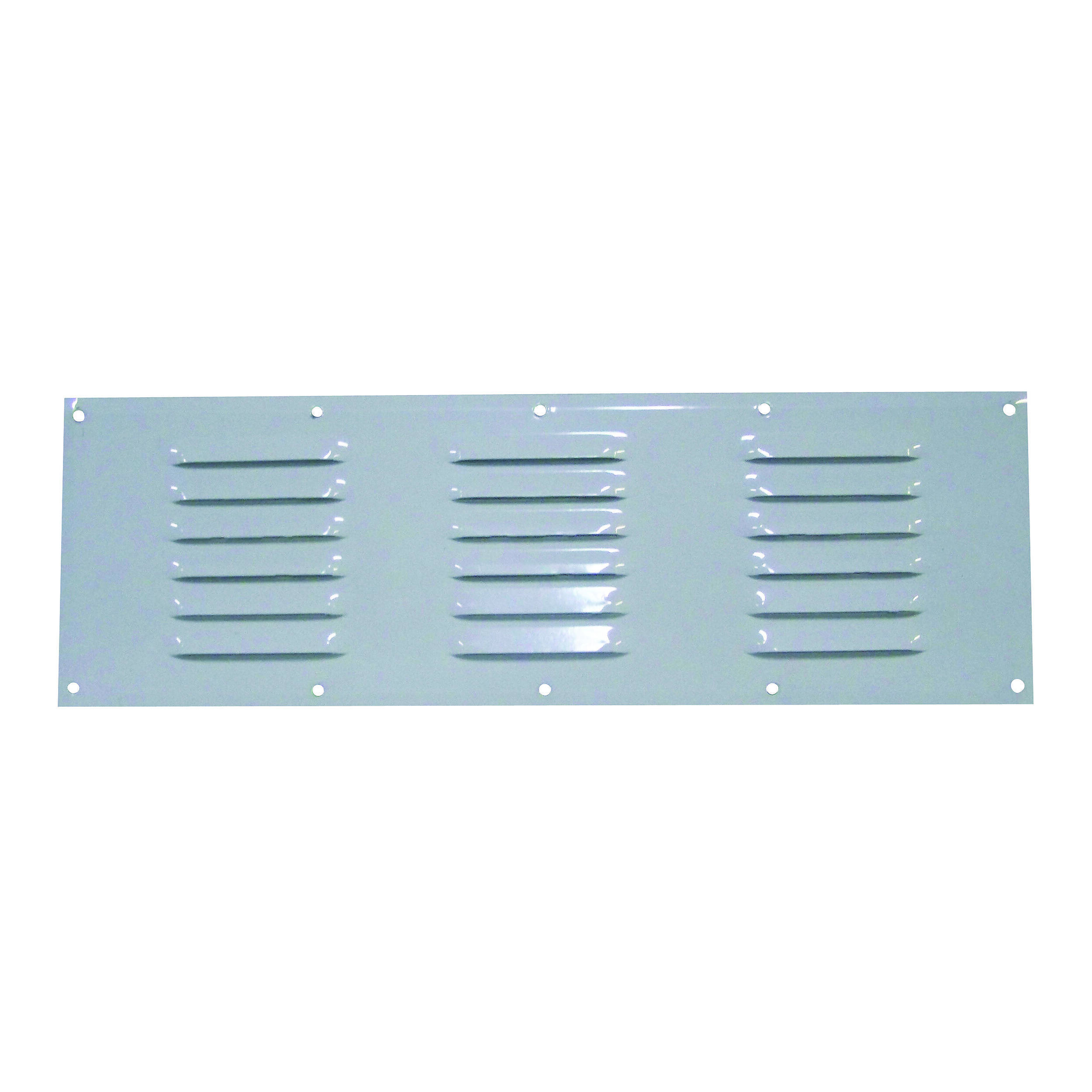 Grille d'aération en aluminium laqué blanc : 400 x 130 mm