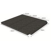 Matelas Standard T4,T5,T6 : 185 x 148 cm épaisseur 3 cm (28 kg /m3) + 3 cm (mémoire de forme)