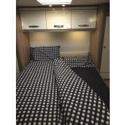 Couchage grand confort : Rayé Gris - 77 x 190 x 2,5 cm (Couette 190 x 135 cm)