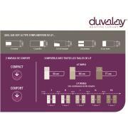 Couchage grand confort : Rayé Gris - 77 x 190 x 2,5 cm (Couette 190 x 135 cm)