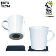 Lot de 2 tasses en porcelaine magnétiques