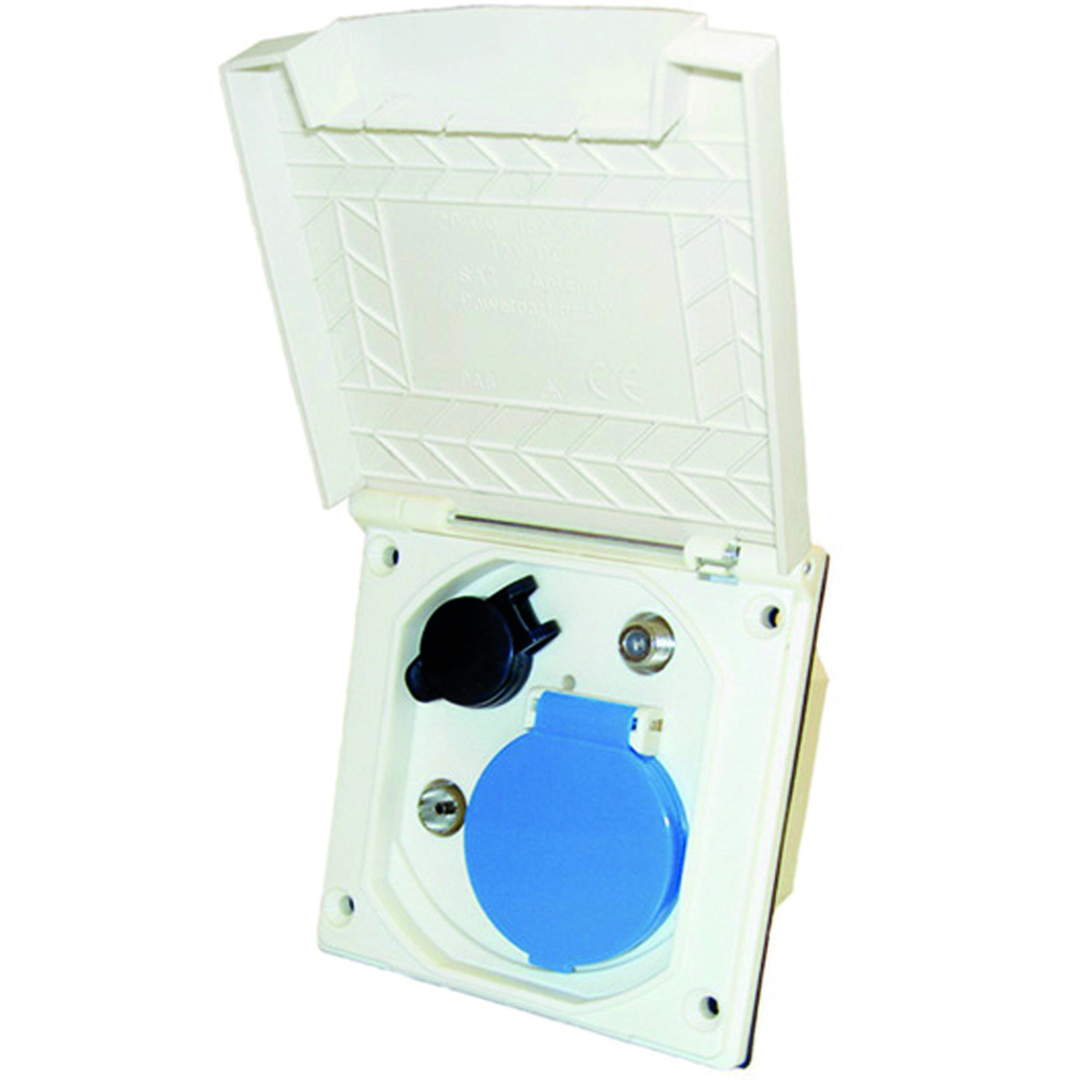 Multiprise extérieure TV antenne 12/220V