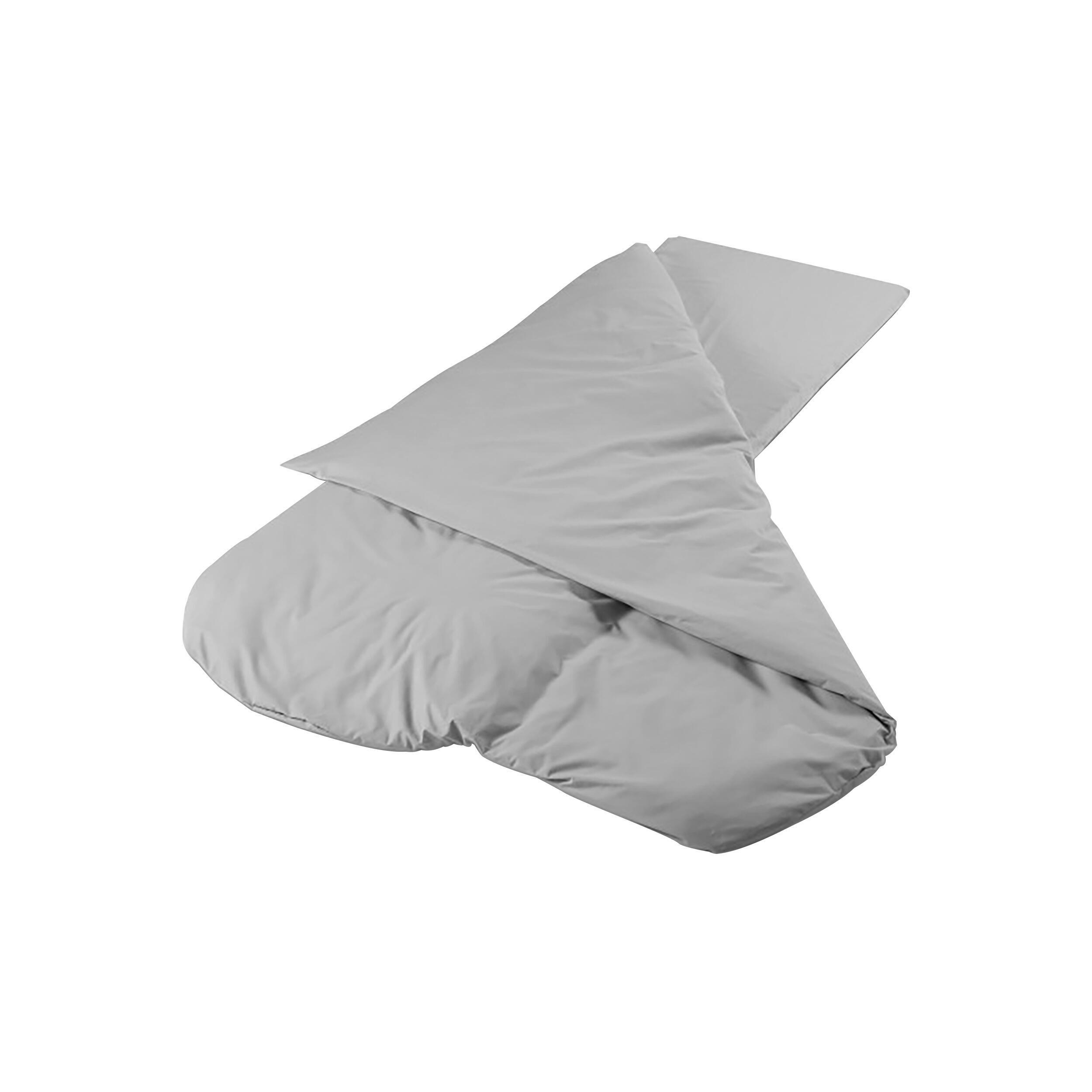 Couchage grand confort : Gris -Toit relevable 120 x 190 x 4 cm (Couette 190 x 190 cm)