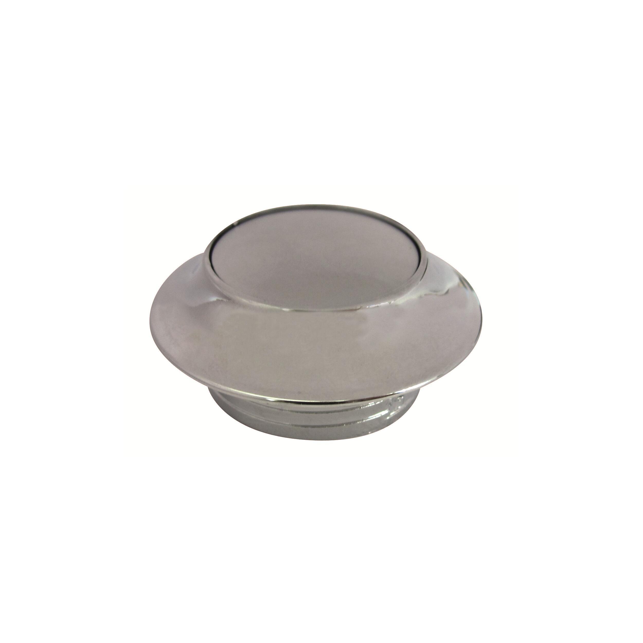 Rosace + Bouton argent : épaisseur de porte 13 mm