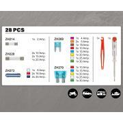 Boîte de fusibles 2A à 75A Accessoires 28 pièces