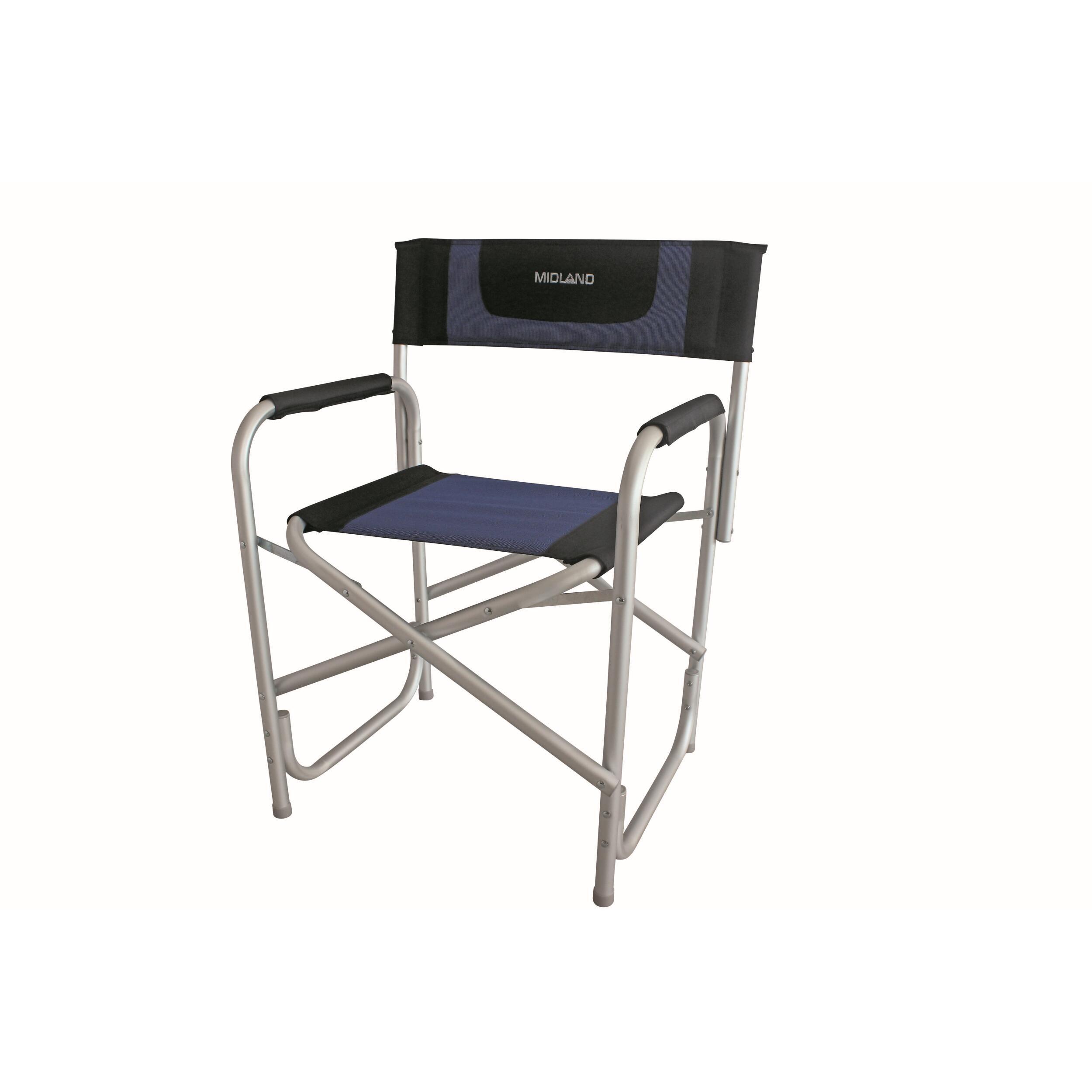 Fauteuil Director : Noir/Bleu