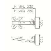 Support pour écran LCD : Modèle plafond pivotant