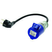 Adaptateur femelle CEE P17 / mâle Schuko