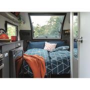 Couchage grand confort : Geo Navy - Toit relevable 100 x 190 x 4 cm