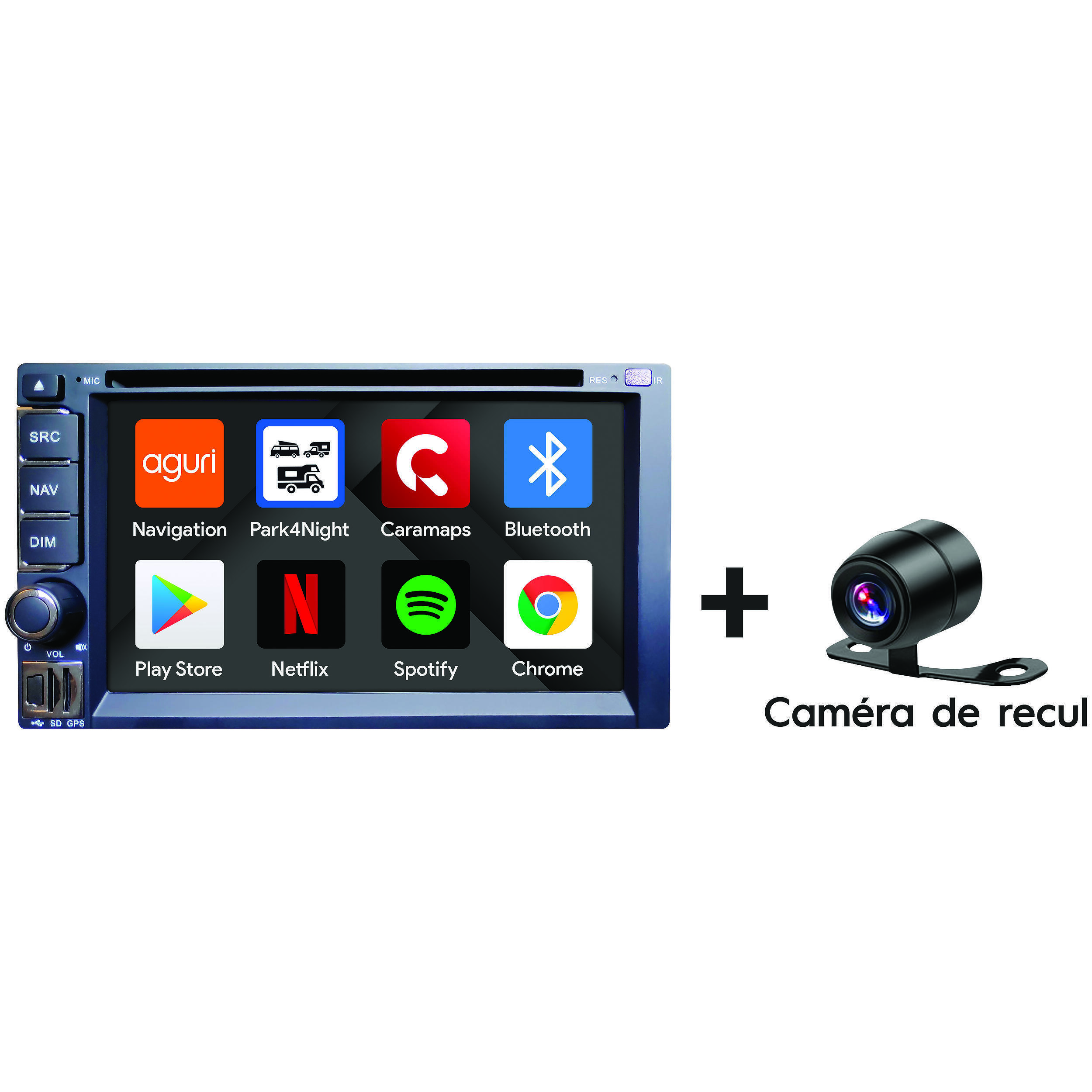 Station multimédia connectée 2DIN CC500i avec GPS intégré + CR