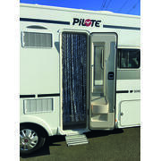 Rideaux de porte chenille : Tricolore Marron / Blanc / Gris 56 x 200 cm