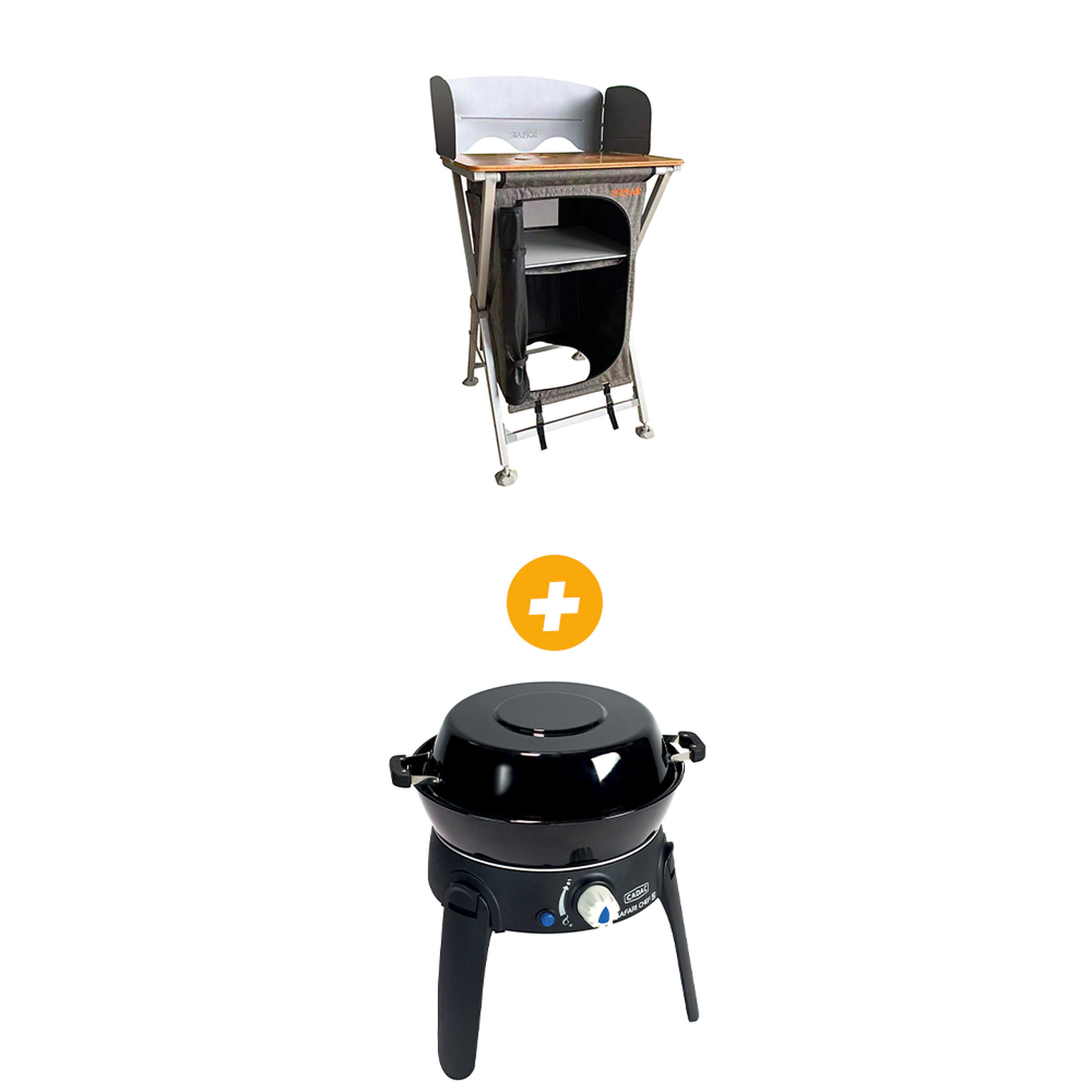 Pack Meuble de cuisine Chef Hanoï - Barbecue à gaz portable Safari