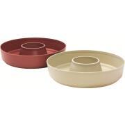 Moule en silicone pour four : Lot de 2. Beige et bordeaux
