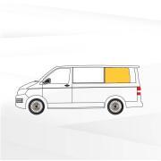 Baie Sunvan Volkswagen T5/T6 : Fixe arrière gauche (L1) Full Sérigraphie