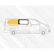 Baie Sunvan PSA Jumpy / Expert 3 / Scudo à partir de 2017 : Fixe arrière droit (L3) Full Sérigraphie