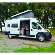 Toit relevable pour véhiculeX250 (Boxer/Jumper/Ducato après 2006 et homologues) : sca 214 de dimension L3 H2 / L4 H2 avec ouverture Avant