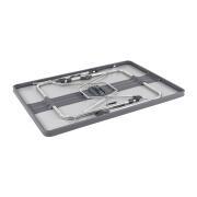 Table rectangulaire grise : AL-247 en aluminium 110 x 70 cm