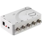 Antenne TV Directionnelle TELEPLUS 3G avec amplificateur AT412 5G et fixation Zamak, câble coaxial 5m