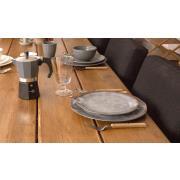 Pack de vaisselle en mélamine  Halo Gris et Terra  - 12 Pièces