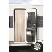 Rideau de porte en similicuir : 60 x 200 cm coloris crème