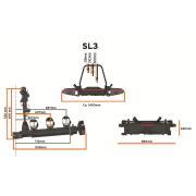 Porte-vélos plateforme coulissant SL3 3 vélos + 1