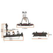 Porte-vélos plateforme coulissant SL3 3 vélos + 1