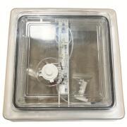 Lanterneau 28x28 avec ventilateur : Cristal