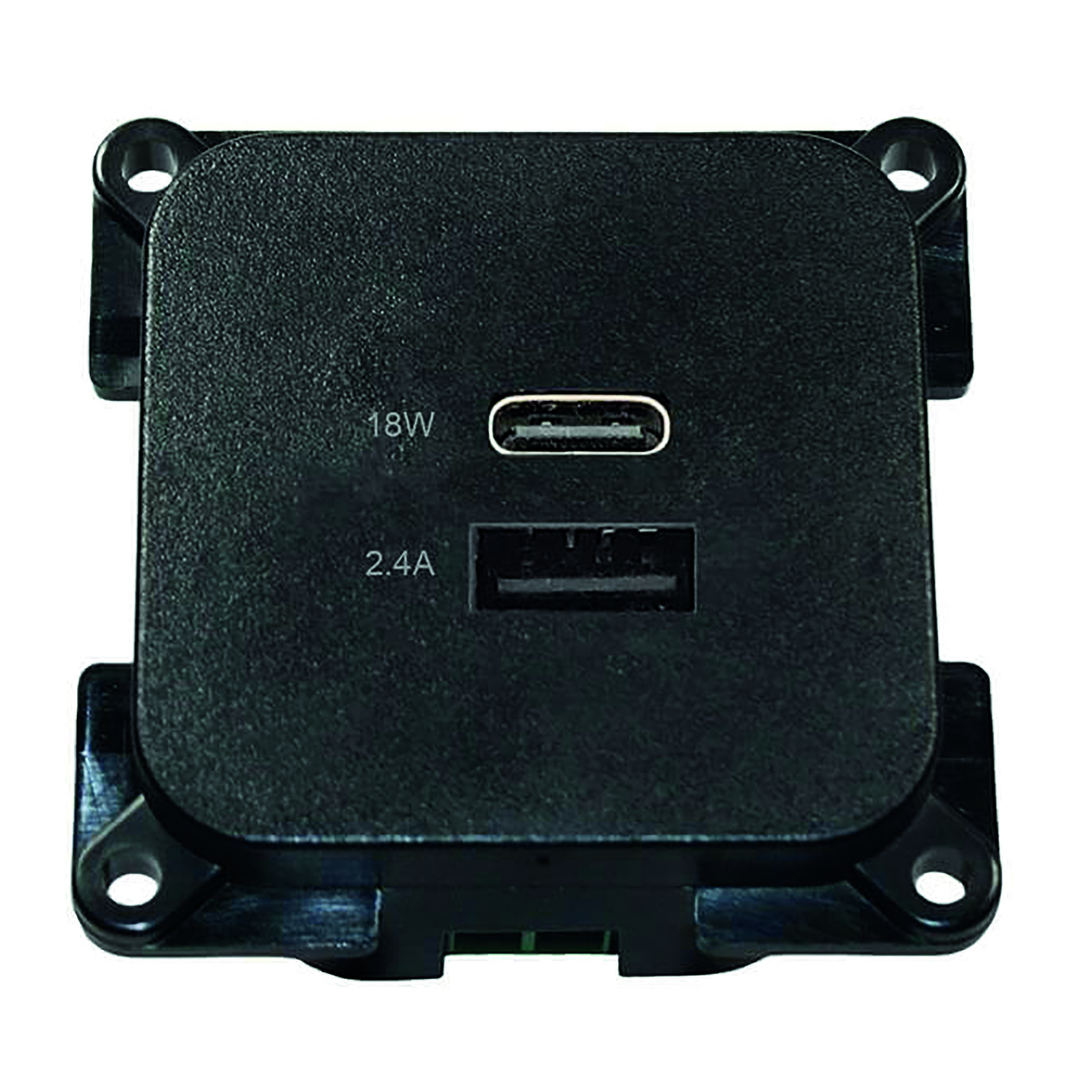 Prise de charge USB avec USB-A et USB-C noir